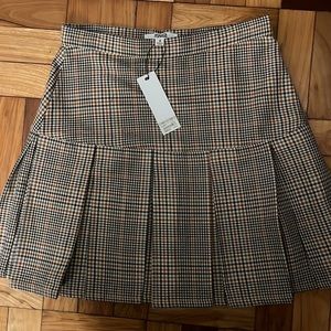 NWT BB Dakota by Steve Madden plaid pleated mini skirt